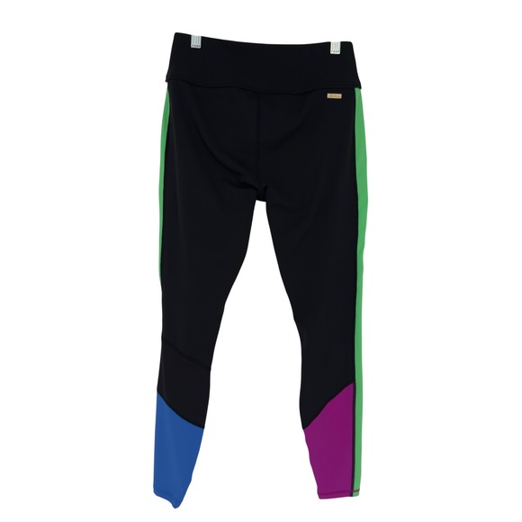 ALALA Women's Size S Colorblock Leggings Black Green‎ Pink Blue Athleisure Y2K - Picture 4 of 9